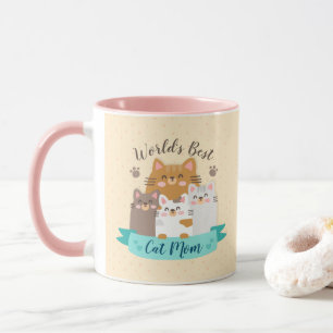 World's Best Cat Mom - Cute Kittens Mug