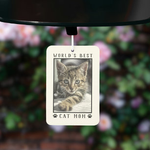 World's Best Cat Mom Paw Prints Pet Photo Frame Air Freshener