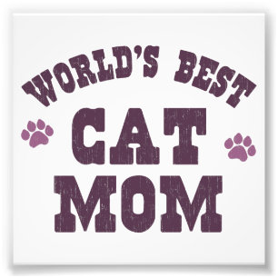 World's Best Cat Mom Photo Print