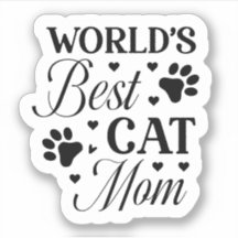World's Best Cat Mom Sticker
