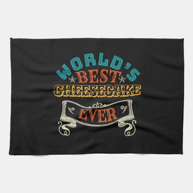 Worlds Best Cheesecake ever Kitchen Towel (Horizontal)