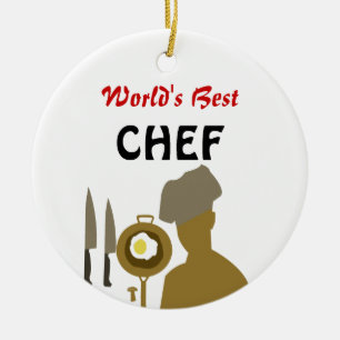 World's Best Chef Ceramic Ornament