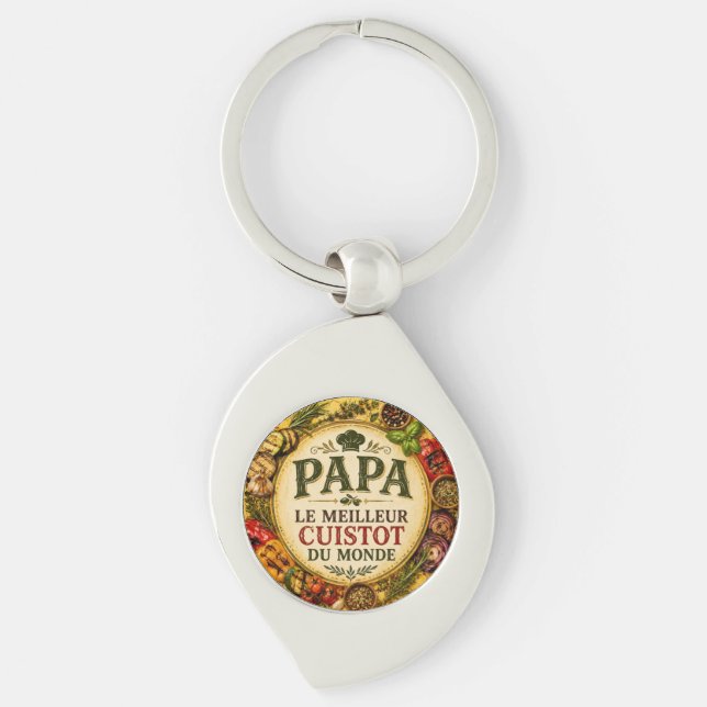 World's Best Chef Dad Keychain (Front)