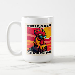 World's Best Chicken Dad Funny Rooster Father  Coffee Mug