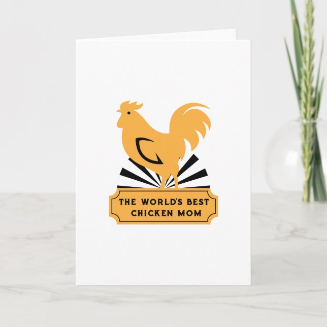 World's Best Chicken Mom Funny Mothers Day Gifts Card (Front)