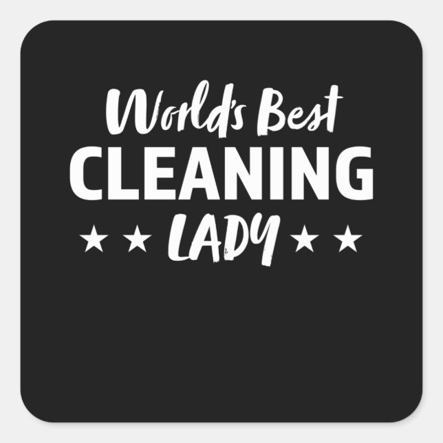 Worlds best cleaning Lady Housekeeper Square Sticker (Front)