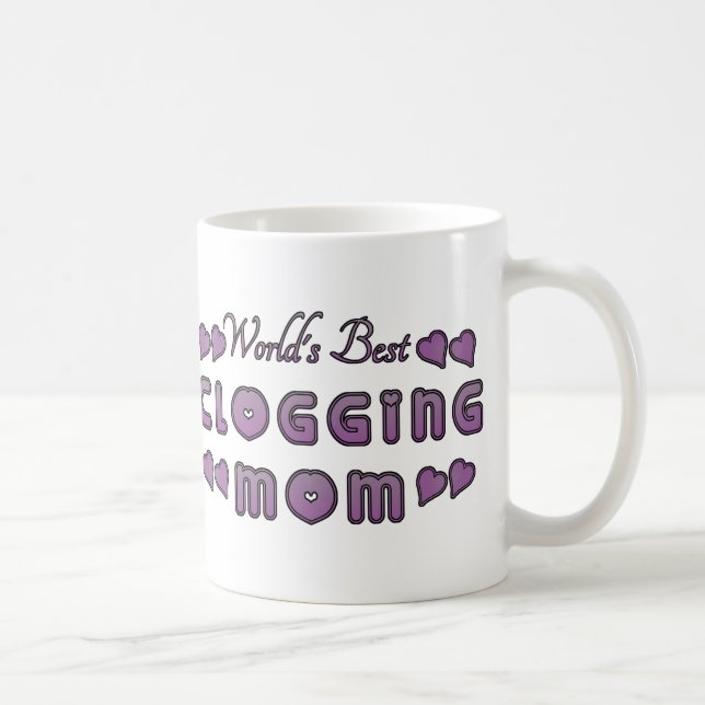 World's Best Clogging Mom Purple Coffee Mug (Right)