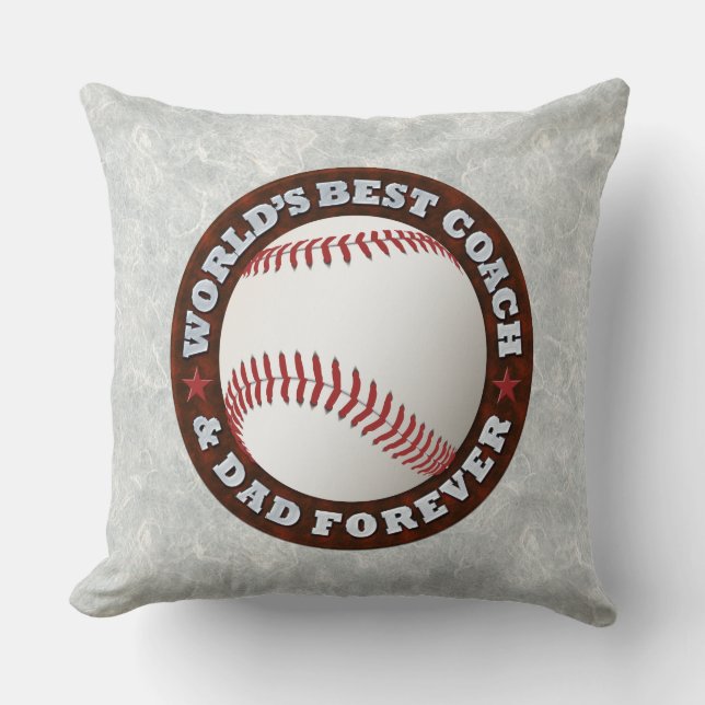 World's Best Coach & Dad 1 Pillows (Front)