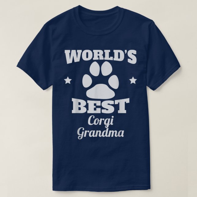 World's Best Corgi Grandma Dog Lover  T-Shirt (Design Front)