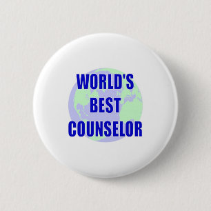World's Best Counsellor 2 Inch Round Button