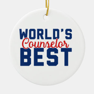 World's Best Counsellor Ceramic Ornament