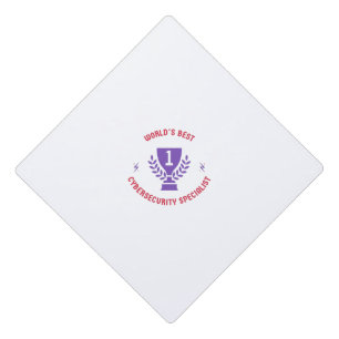 World's best cybersecurity specialist graduation cap topper