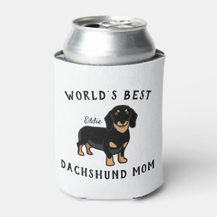 World's Best Dachshund Mom Dog Name Custom Can Cooler