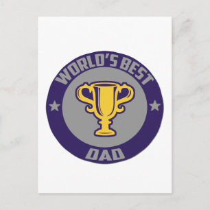 World's Best Dad Award Postcard