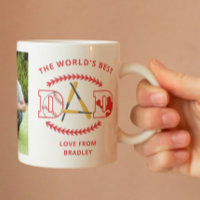World's Best Dad Baseball Custom Photo Name