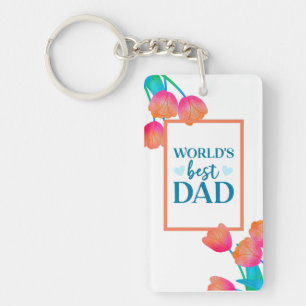 Worlds best dad Best father day gift Keychain