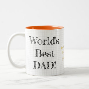 Worlds Best Dad Birthday Christmas Fathers Day Two-Tone Coffee Mug
