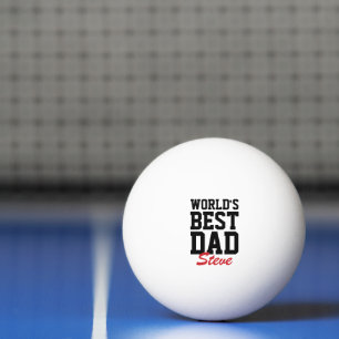 World's Best Dad Black and Red Father's Day Ping Pong Ball