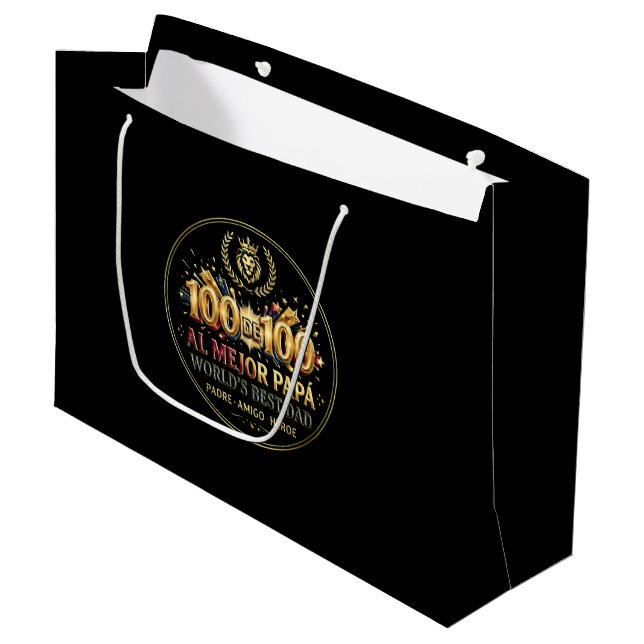 World's Best Dad / Bolsa de regalo Large Gift Bag (Front Angled)