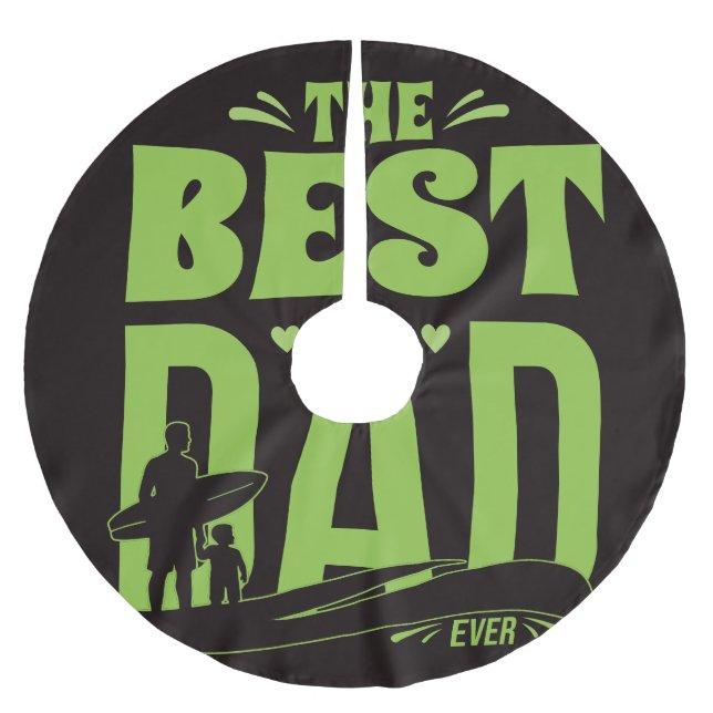 World's Best Dad Brushed Polyester Tree Skirt (Front)