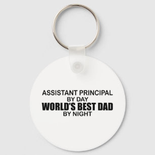 World's Best Dad by Night - Asst Principal Keychain