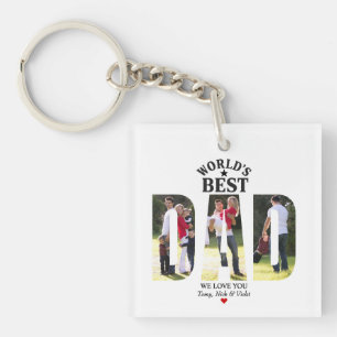 World's Best Dad-Certified Father's Day photo Keychain
