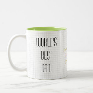 Worlds Best Dad Christmas Fathers Day Birthday Two-Tone Coffee Mug