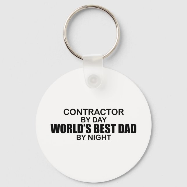 World's Best Dad - Contractor Keychain (Front)