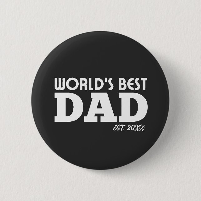 World's Best Dad Custom 2 Inch Round Button (Front)