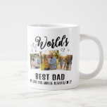 World's Best Dad Custom 3 Photo Collage Large Coffee Mug<br><div class="desc">World's Best Dad Custom 3 Photo Collage Giant Mug. Celebrate the world's best dad with this heartwarming custom photo mug. Personalize it with three family photos and the names of his children to make it truly unique. This mug is the perfect gift for Father's Day, his birthday, or any special...</div>
