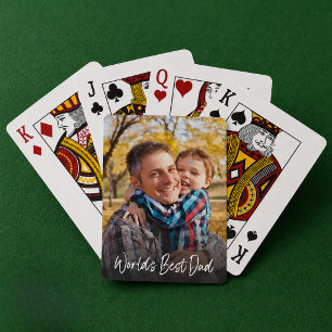 World's Best Dad Custom Photo Playing Cards