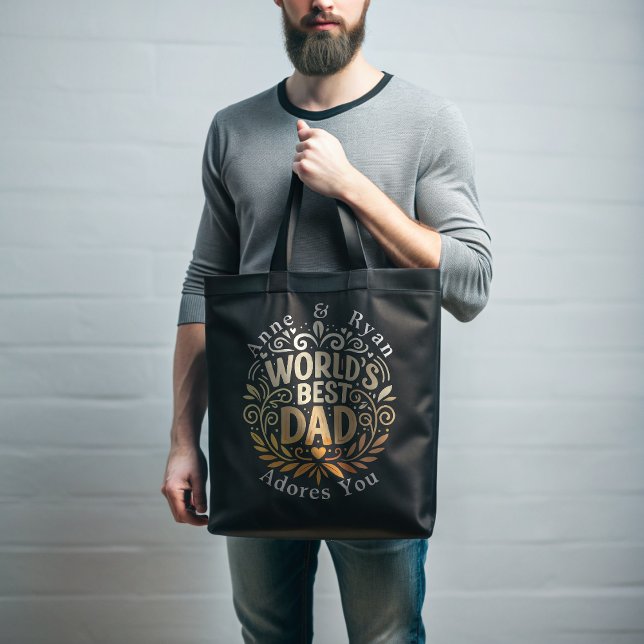 World's Best Dad - Customizable Father's Gift Tote Bag (Creator Uploaded)