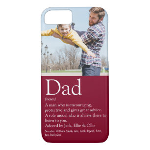 World's Best Dad Definition Fun Photo Burgundy Case-Mate iPhone Case
