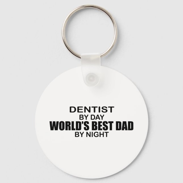 World's Best Dad - Dentist Keychain (Front)