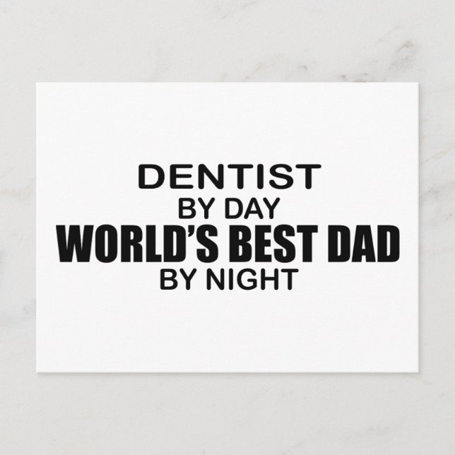 World's Best Dad - Dentist Postcard (Front)