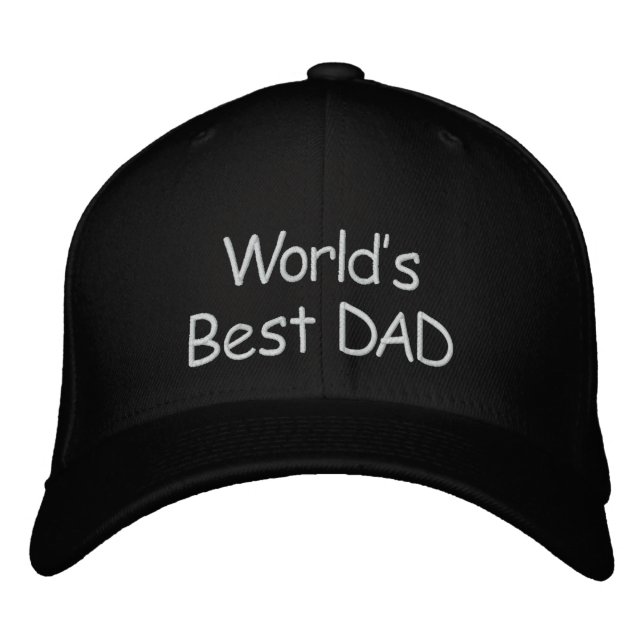 World's Best Dad Embroidered Hat (Front)