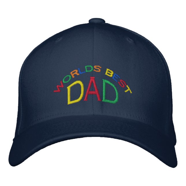 World's Best Dad Embroidered Hat (Front)