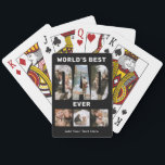 World's Best Dad Ever Custom 6 Photo Black Playing Cards<br><div class="desc">Deal a winning surprise with our World’s Best Dad Ever Custom 6 Photo Black Poker Cards. Add six favorite photos to create a fun, personalized deck that celebrates Dad in the most memorable way. Perfect for Father’s Day, birthdays, or just because a heartfelt gift he’ll love every time he plays....</div>