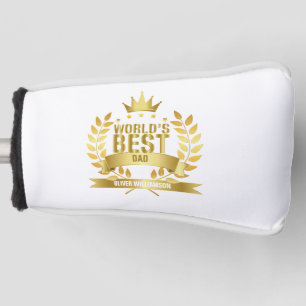 World's Best Dad Father Gold 5 Star Golf Head Cover