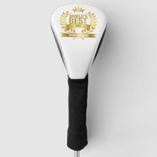 World's Best Dad Father Gold 5 Star Golf Head Cover