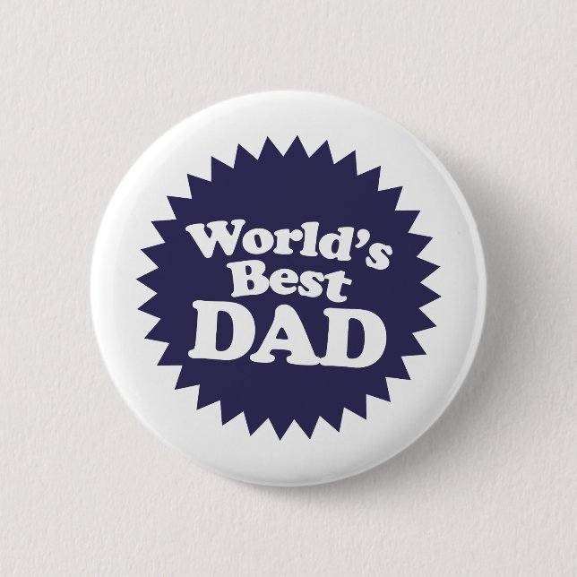 World's Best Dad Father's Day 2 Inch Round Button (Front)