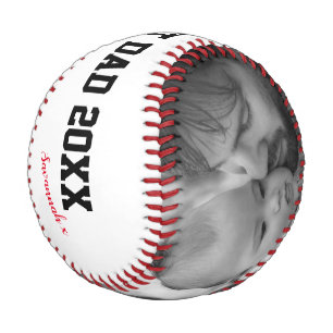 World's Best Dad Father's Day Custom 2 Photo Baseball
