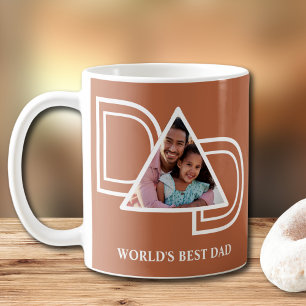 World's Best Dad Father's Day Photo Rust Coffee Mug
