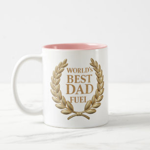 "World's Best Dad Fuel" Two-Tone Coffee Mug