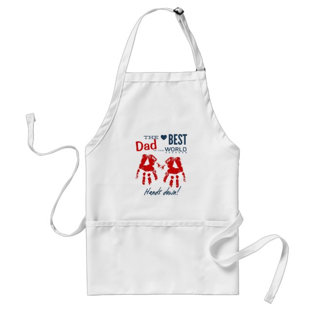 Worlds Best Dad Gift Any Name Apron (Front)