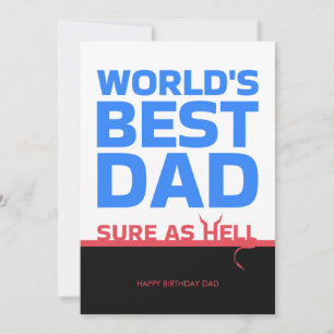 World's Best Dad Happy Birthday Funny Card