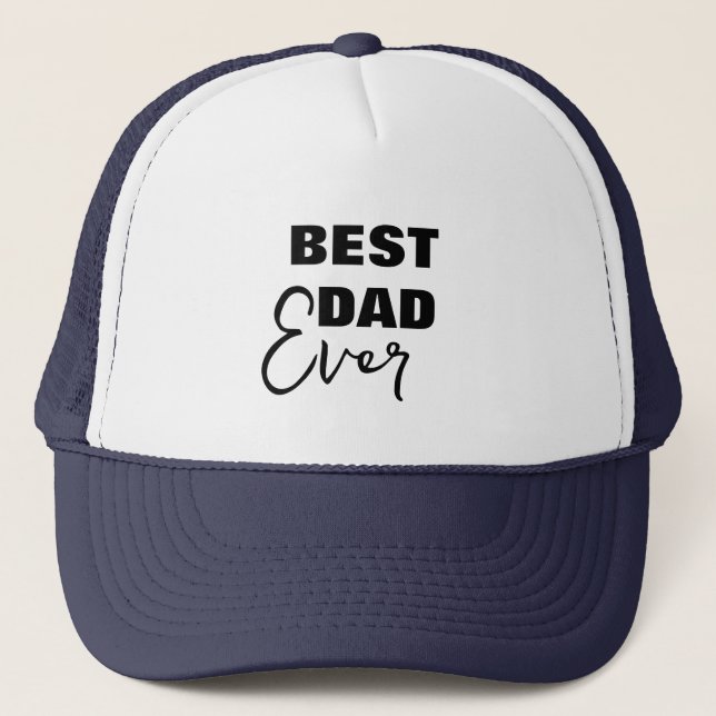 Worlds Best Dad Hat, Father's Day Throw back Dad Trucker Hat (Front)