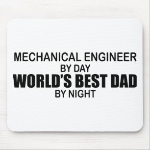 World's Best Dad - Mechanical Engineer Mouse Pad