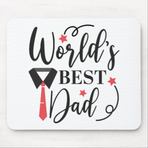 World's Best Dad Modern Typography Father's Day Mouse Pad