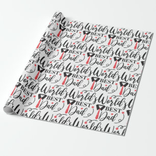 World's Best Dad Modern Typography Father's Day Wrapping Paper